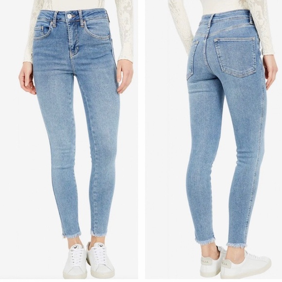 Free People Denim - Free People High Rise Raw Hem Jeans